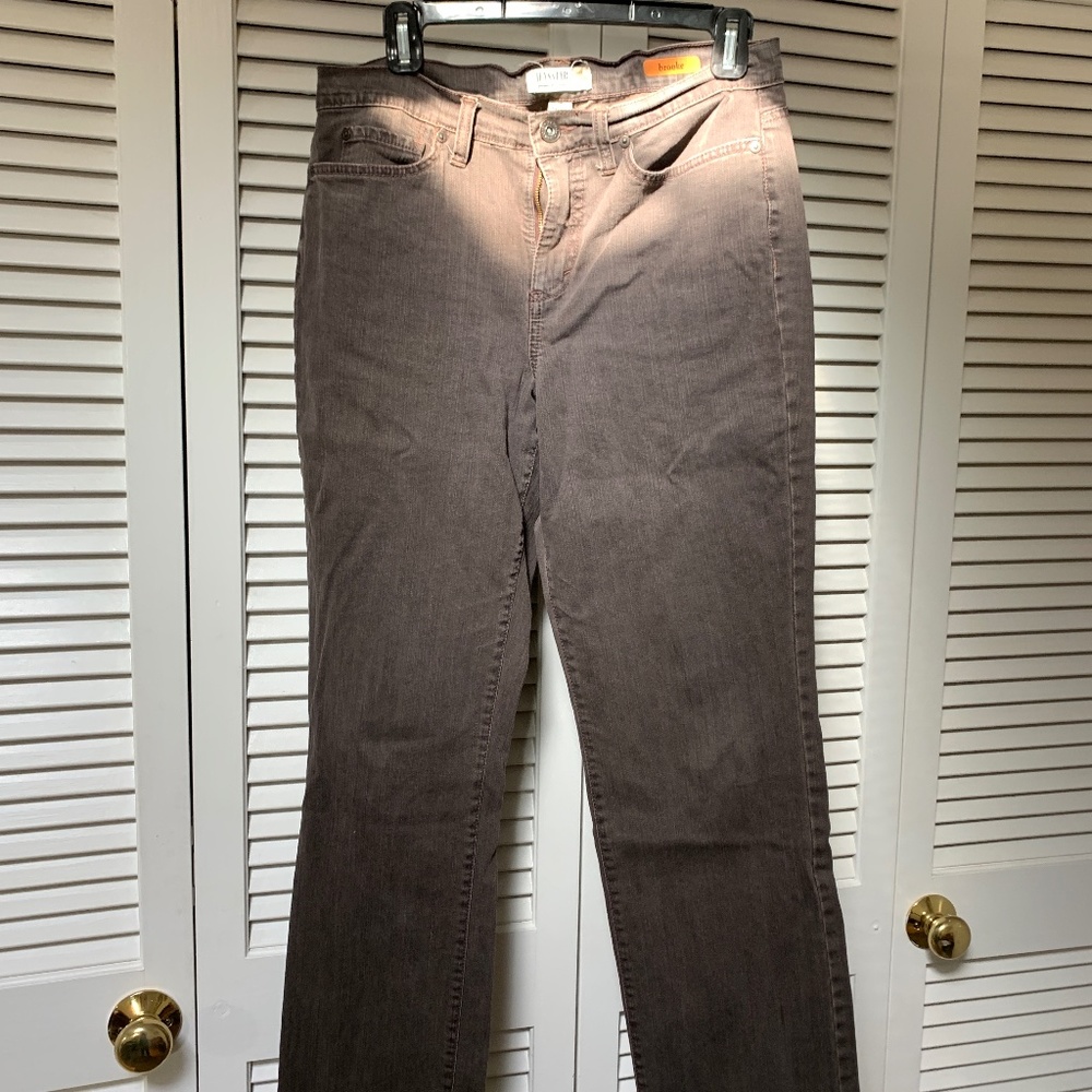 JEANSTAR Y2K Brooke Mid Rise Straight Leg Jeans Gray 98% Cotton 10
